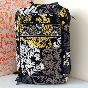 Vera Bradley baroque quilted cotton  backpack, laptop pocket, trolley sleeve